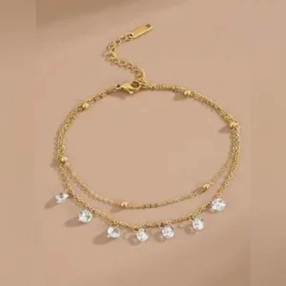 Boho?crystal anklet N718